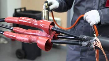 Монтаж кабельной муфты 3ПСТ-10 КВТ