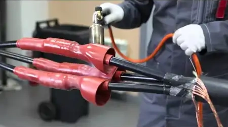 Монтаж кабельной муфты 3ПСТ-10